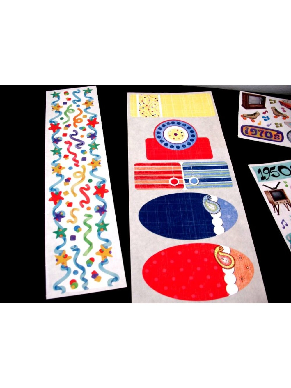 CREATIVE MEMORIES Everyday 1950's, Studio strips, 1950's Stickers Gr Lengths
